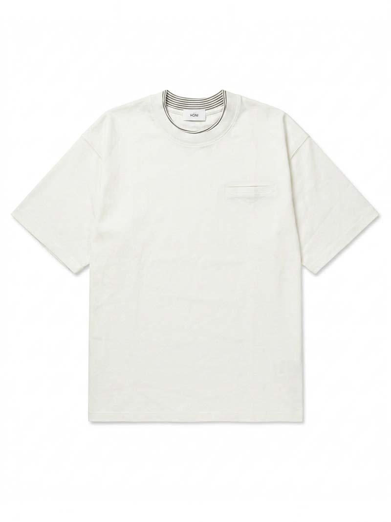 Injchi White Cotton Crew Neck