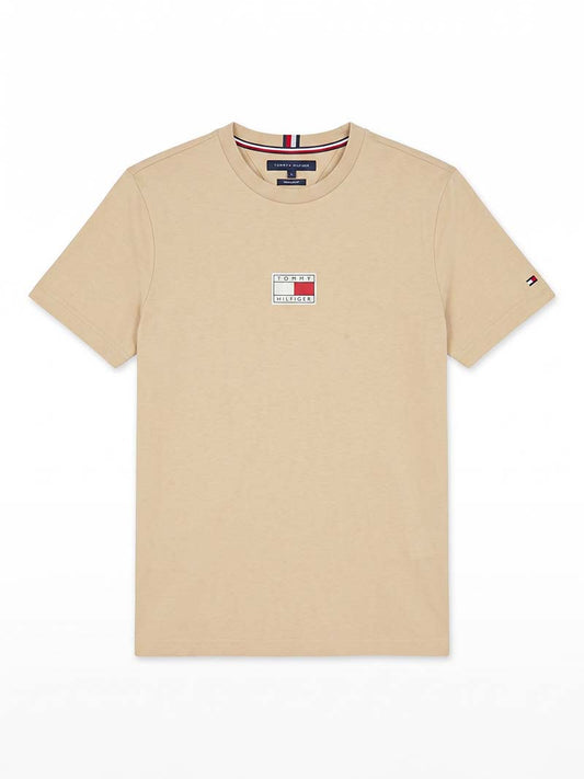 Tommy Beige Cotton Crew Neck