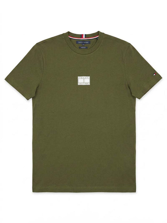 Tommy Olive Cotton Crew Neck