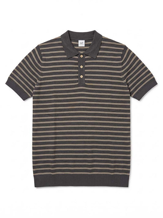 Striped Knit Polo