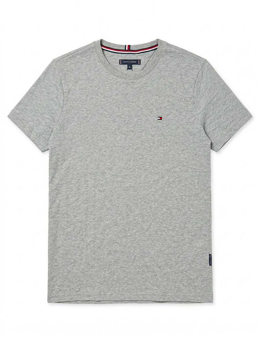 Tommy Gray Cotton Crew Neck