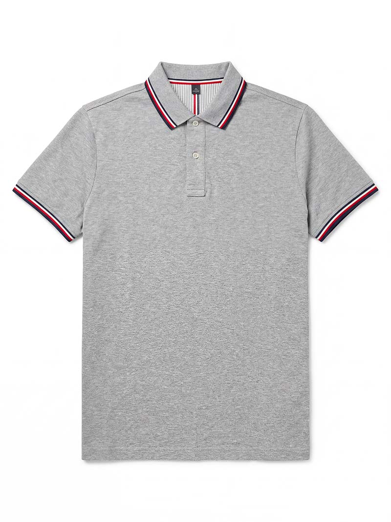 Tommy Gray Cotton Polo